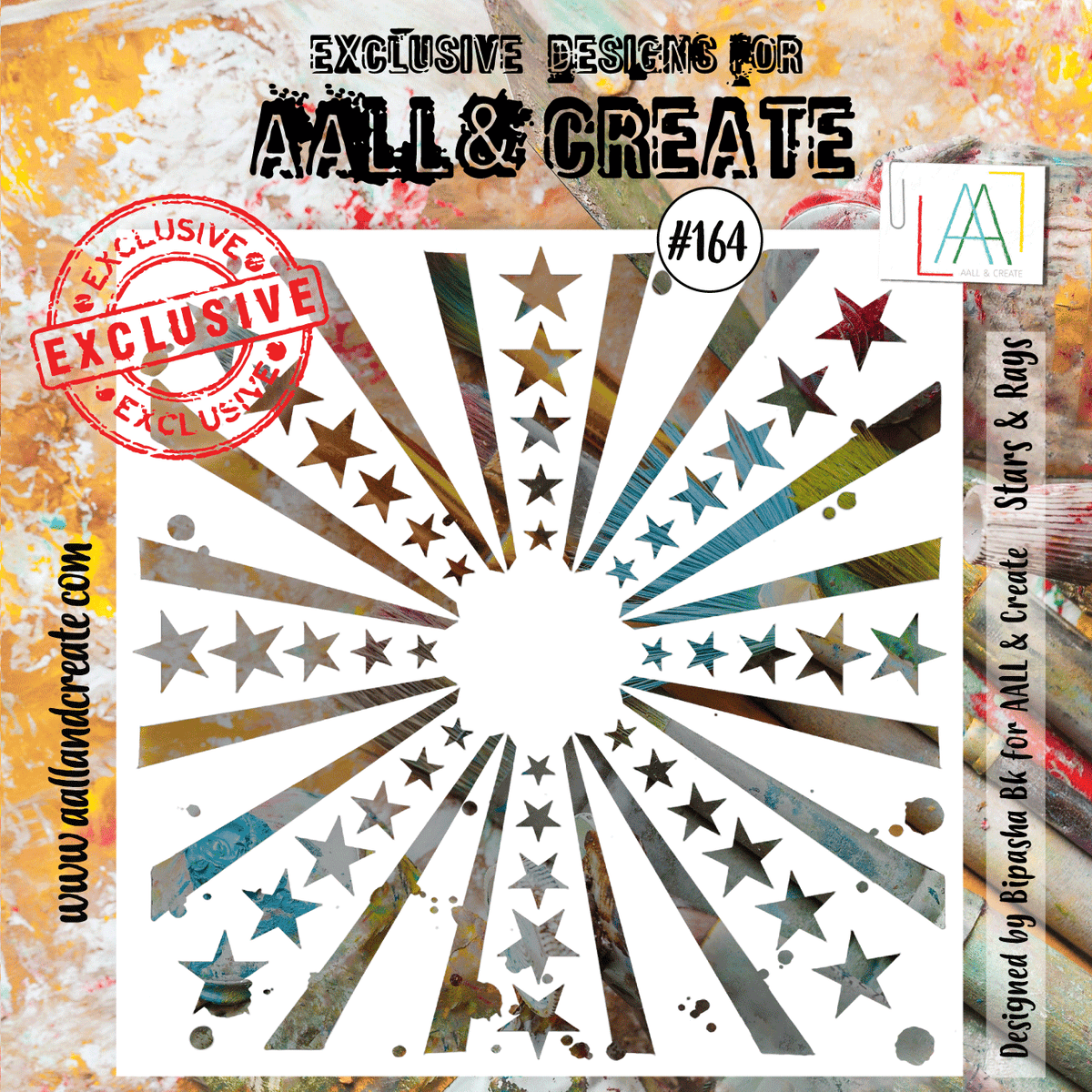 AALL and Create Stencil - 164 - Stars & Rays-1