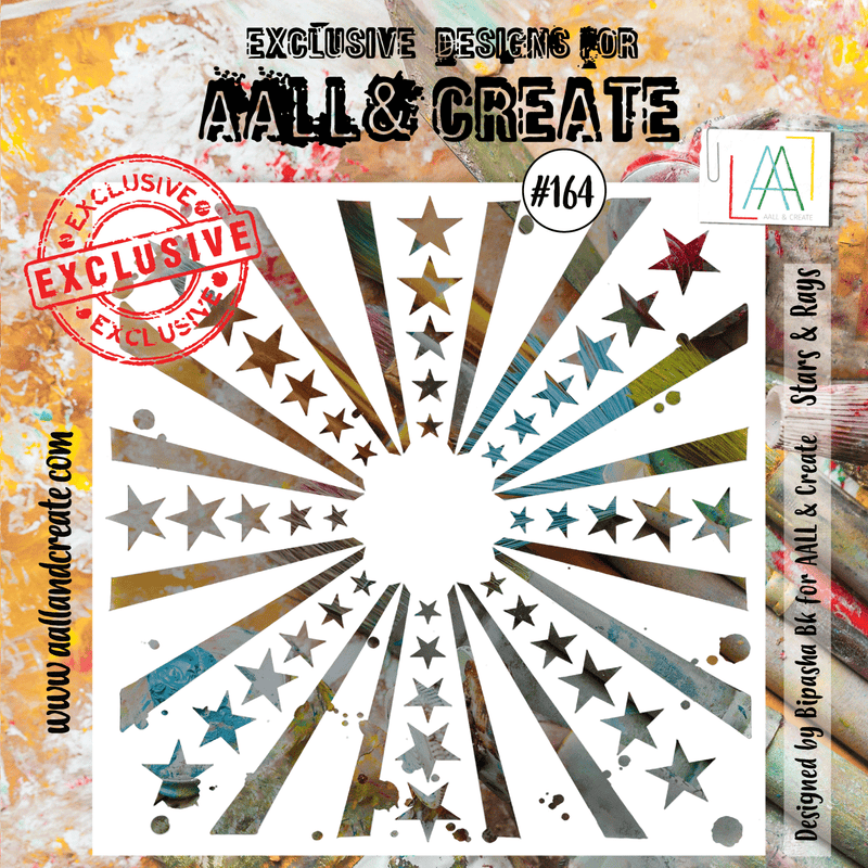 AALL and Create Stencil - 164 - Stars & Rays-1