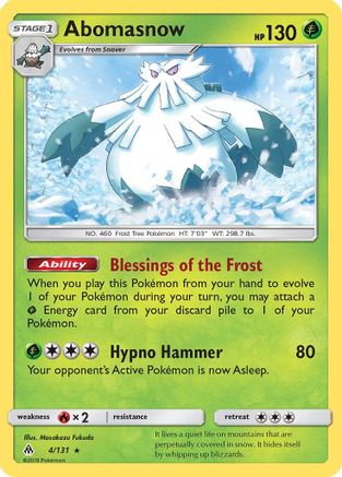 Abomasnow/131 - SM  Forbidden Light Reverse Holofoil-1
