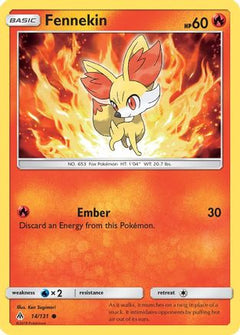 Fennekin (14) 14/131 - SM  Forbidden Light Reverse Holofoil-1
