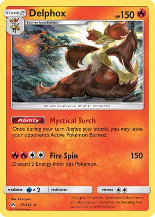 Delphox 17/131 - SM  Forbidden Light Reverse Holofoil-1