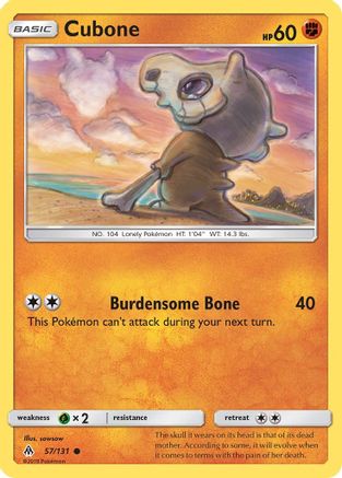 Cubone 57/131 - SM  Forbidden Light Reverse Holofoil-1