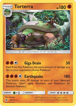Torterra 58/131 - SM  Forbidden Light Reverse Holofoil-1