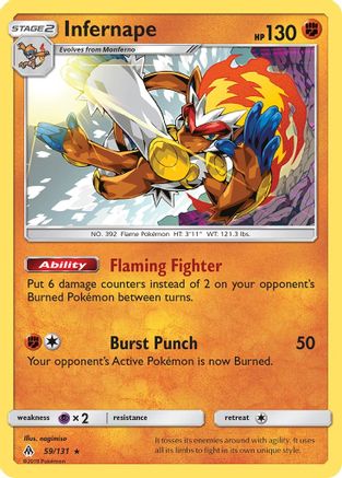 Infernape 59/131 - SM  Forbidden Light Reverse Holofoil-1
