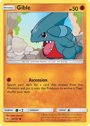 Gible 60/131 - SM  Forbidden Light Reverse Holofoil-1