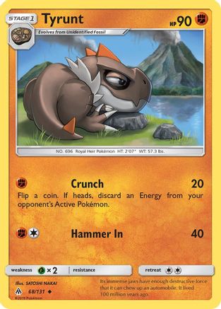 Tyrunt 68/131 - SM  Forbidden Light Reverse Holofoil-1