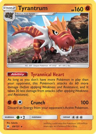 Tyrantrum 69/131 - SM  Forbidden Light Holofoil-1