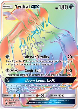 Yveltal GX (Secret)/131 - SM  Forbidden Light Holofoil-1