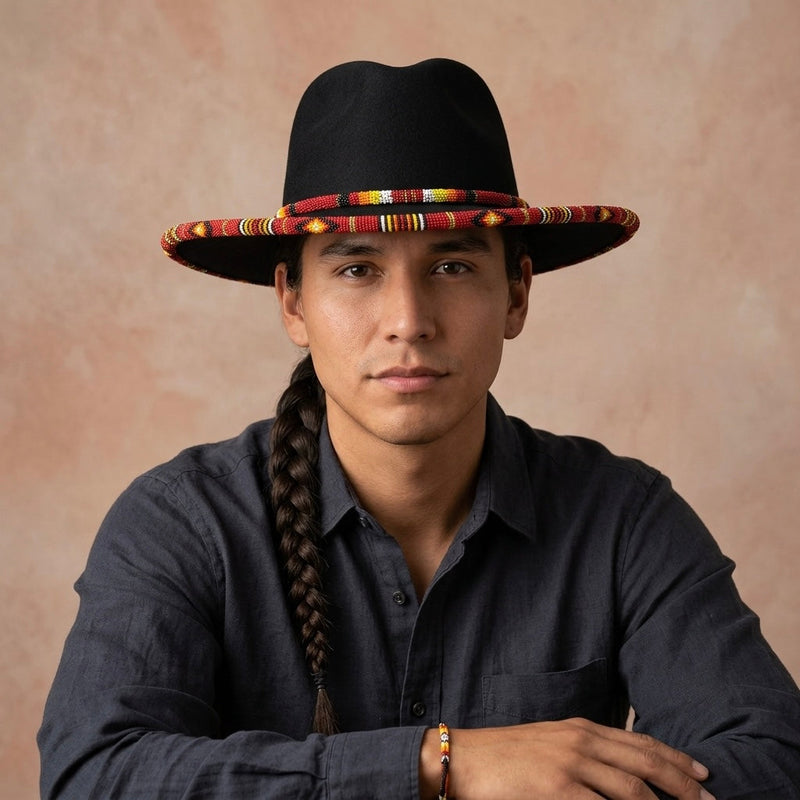 Size-57 Handmade Beaded Hat-2