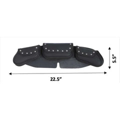 Open Road Chrome Stud Curved PVC Windshield Bag-4