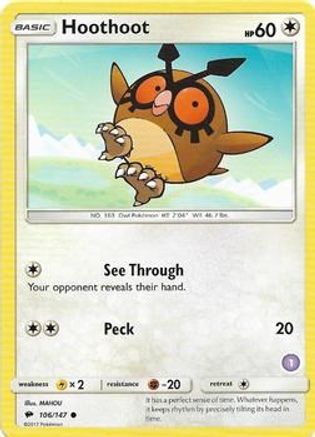 Hoothoot (1) - SM Trainer Kit Alolan Sandslash & Alolan Ninetales-1