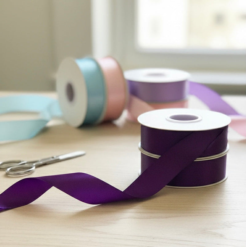 30 Meter Double Face Purple Ribbon Roll#285-2