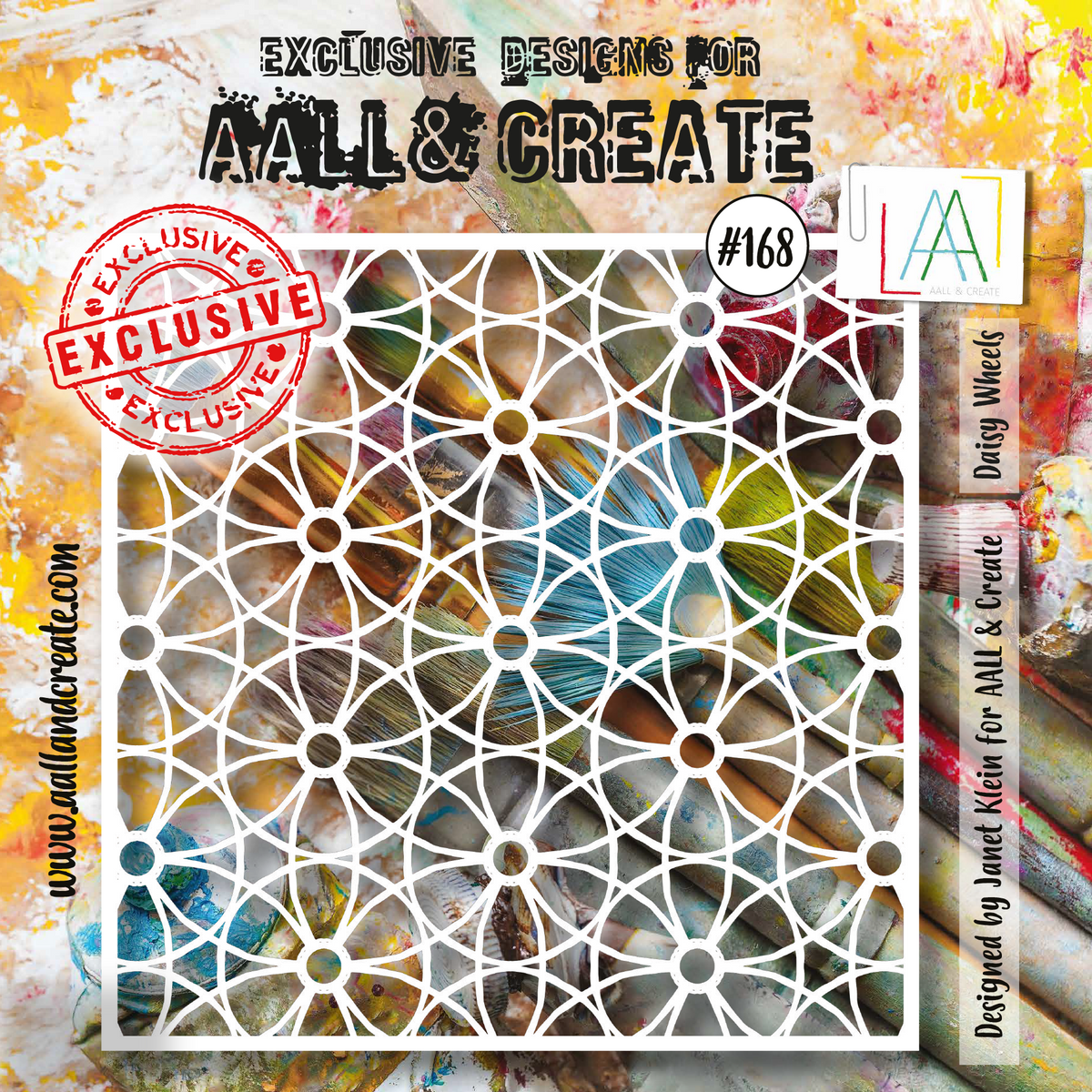 AALL and Create 6"x6" Stencil - #168 - Daisy Wheels