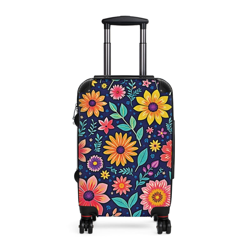 Floral Carry-On Suitcase — Bright Daisy Travel Luggage-2