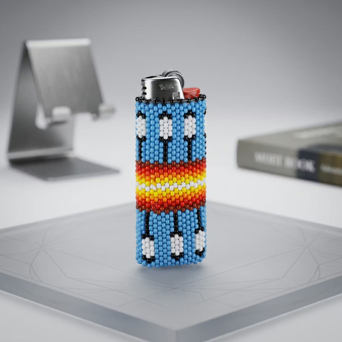 Feathers Beaded Lighter Case-3