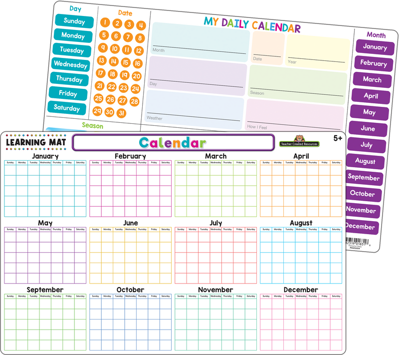 Teacher Created Resources - Calendar Learning Mat - Ages 5+-1