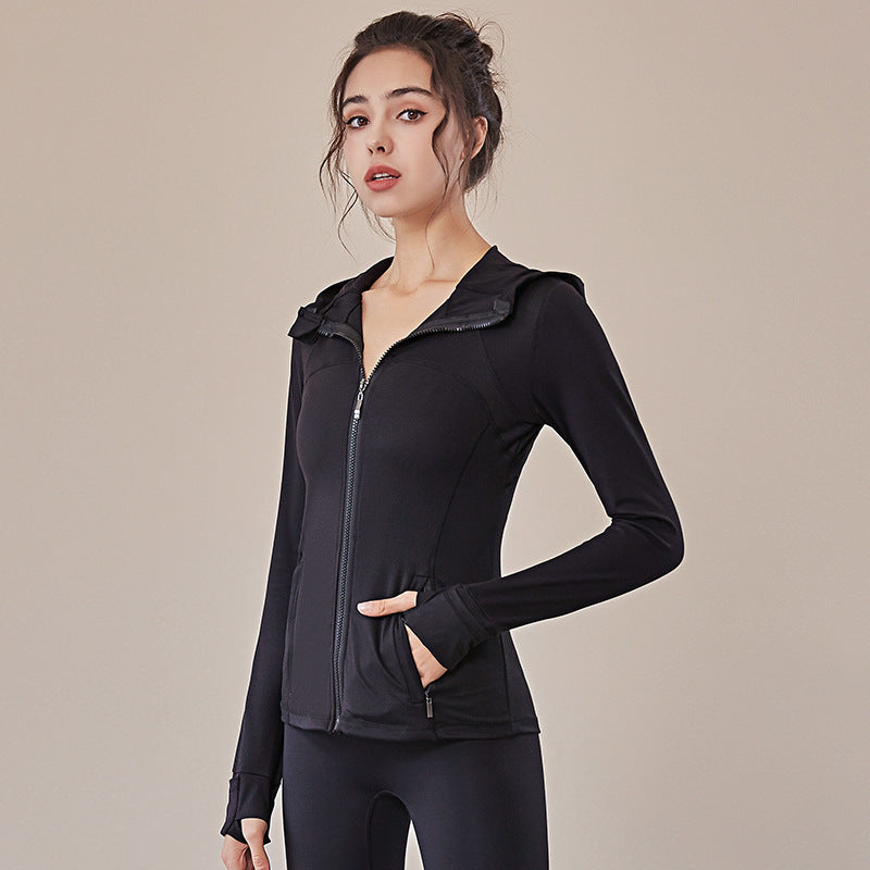 Hooded Sportswear Women’s Outerwear – Breathable Workout Jacket-5