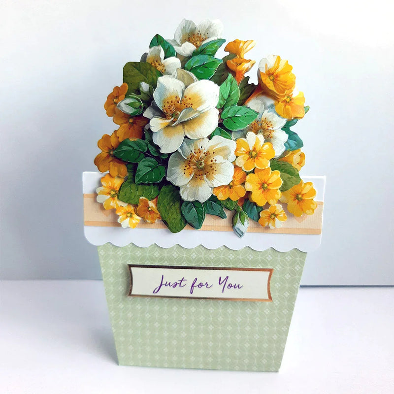 Flower Patch Pots Card Making Kit-6