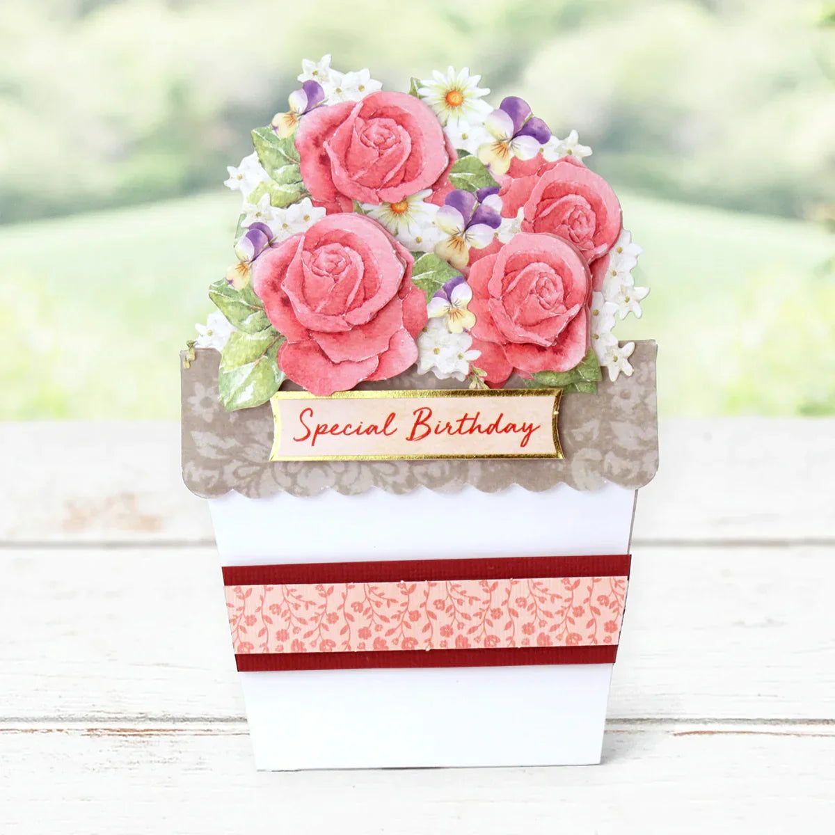 Flower Patch Pots Card Making Kit-8