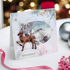 Watercolour Christmas Animals, Die-Cut Pop Up Cards-4