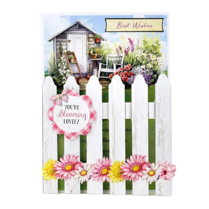 Pretty Petals Picket Fence, Card Making Kit-11