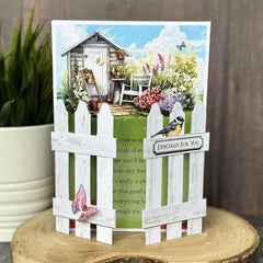 Pretty Petals Picket Fence, Card Making Kit-12