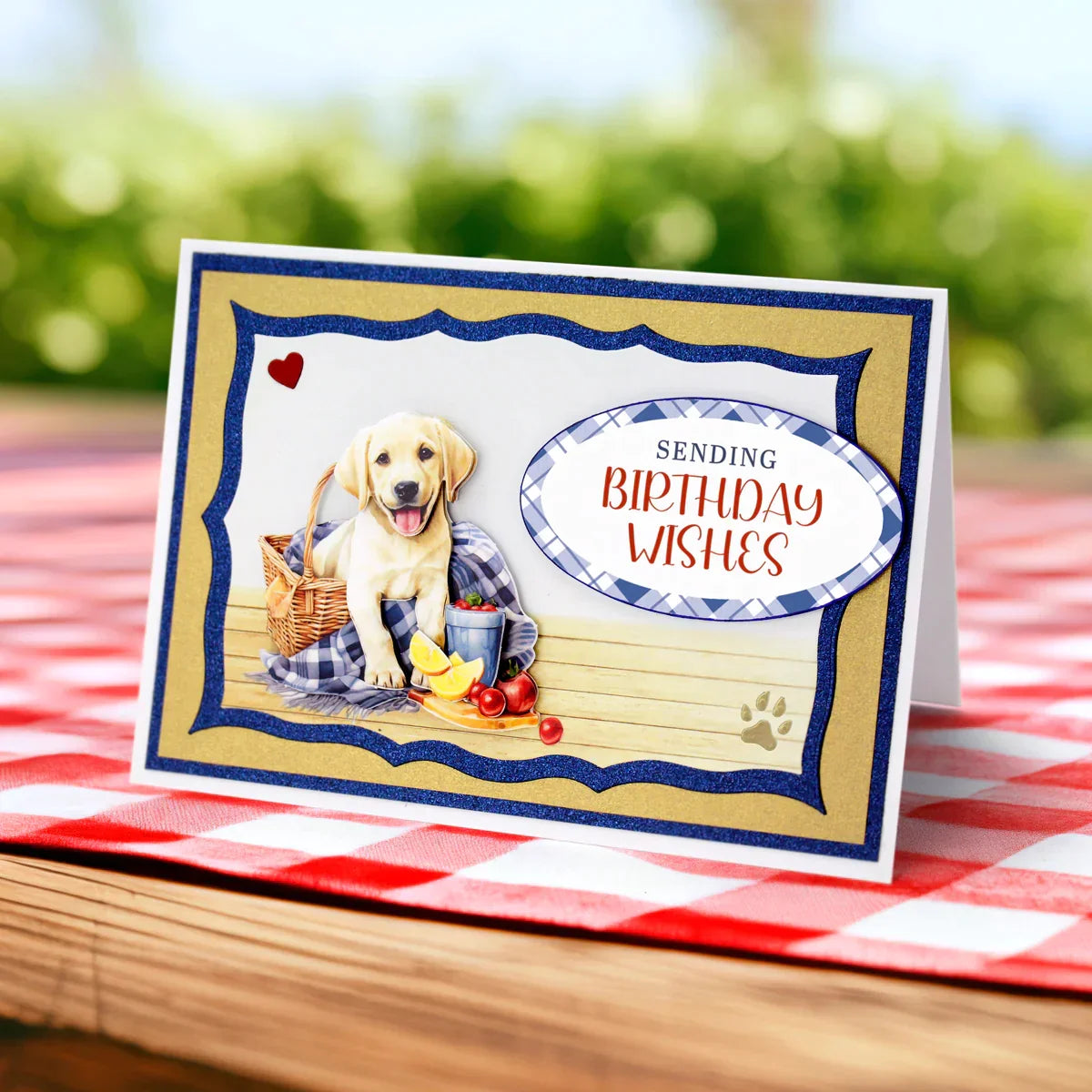 Picnic Pups Die Cut Topper & Decoupage Collection-11