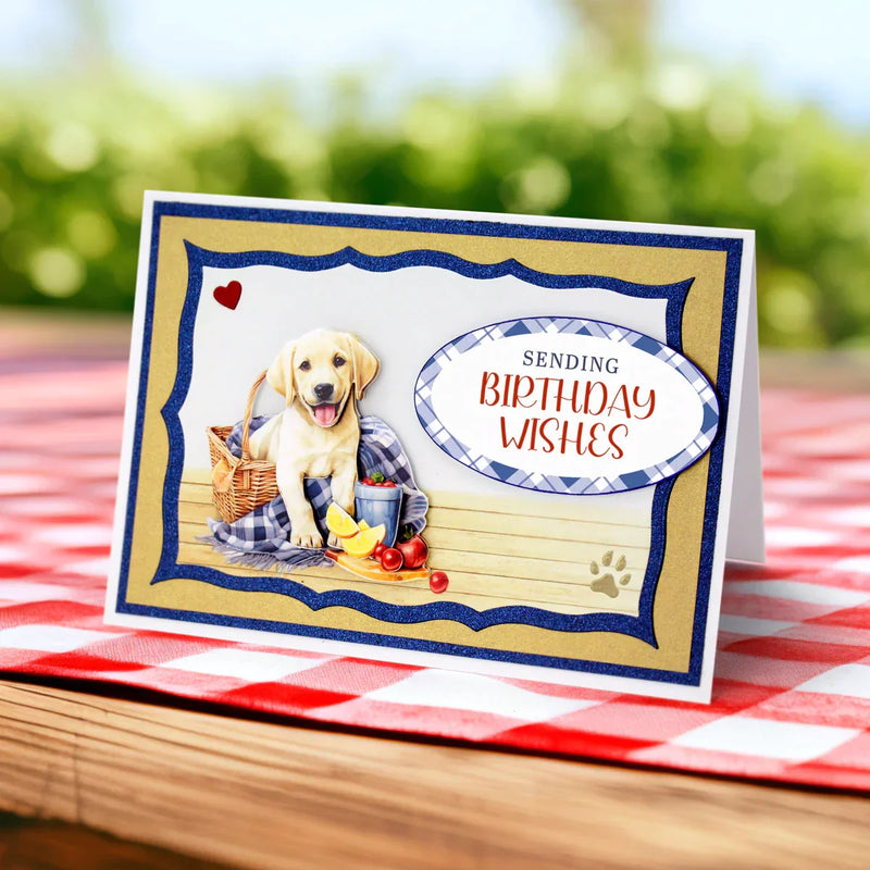 Picnic Pups Die Cut Topper & Decoupage Collection-11