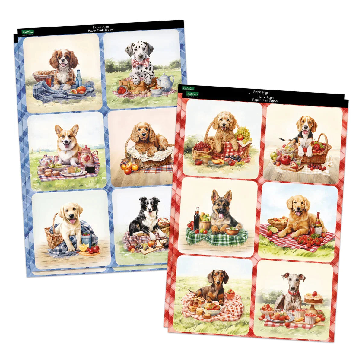 Picnic Pups Die Cut Topper & Decoupage Collection-3