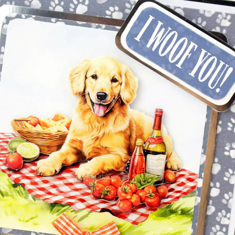 Picnic Pups Die Cut Topper & Decoupage Collection-6