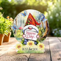 Kit para hacer tarjetas desplegables con troquelados de gnomos de jardín-7