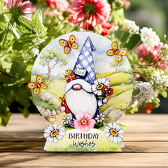 Kit para hacer tarjetas desplegables con troquelados de gnomos de jardín-8