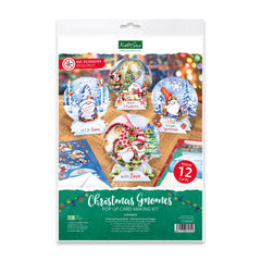 Christmas Garden Gnomes, Pop Up Card Making Kit-1