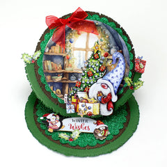 Christmas Garden Gnomes, Pop Up Card Making Kit-6
