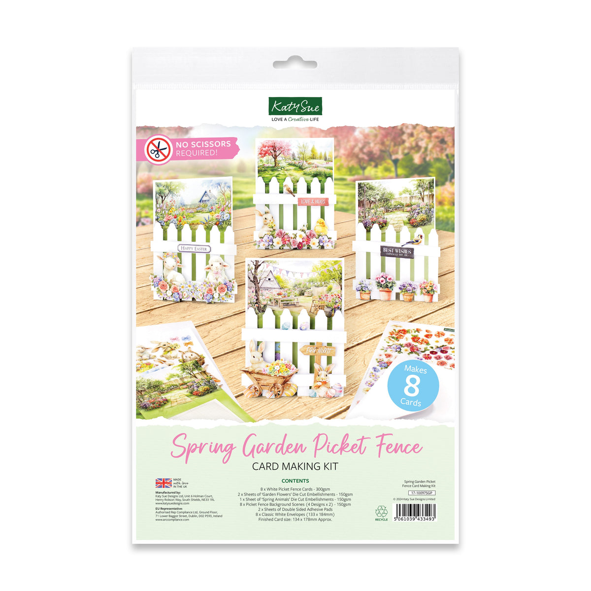 Spring Garden Picket Fence, Card Making Kit-1