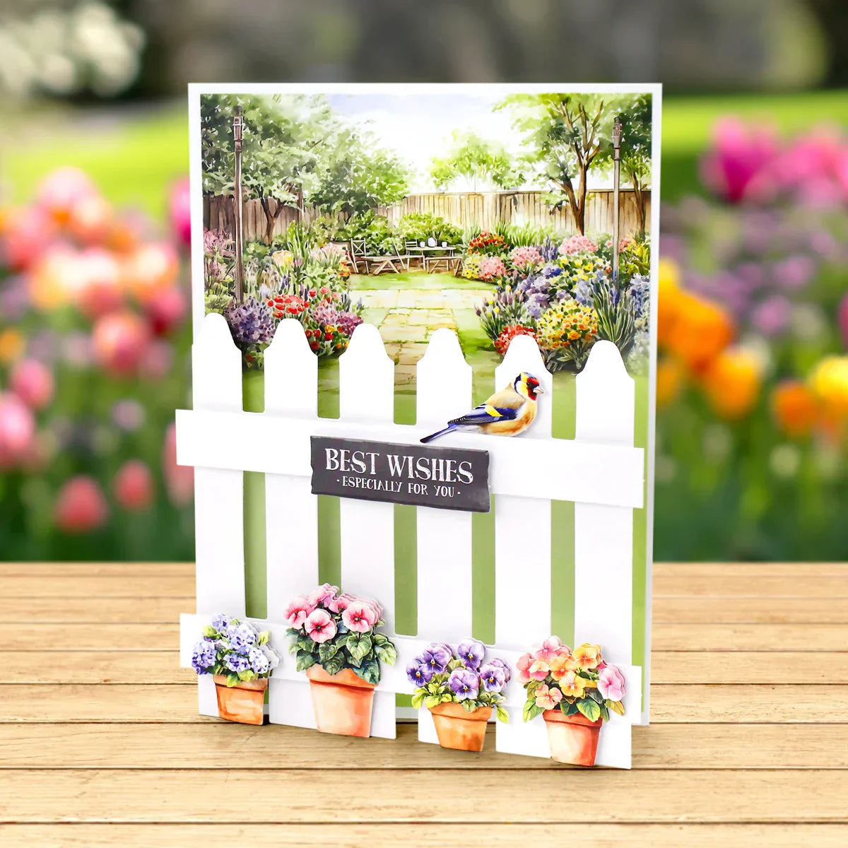 Spring Garden Picket Fence, Card Making Kit-8