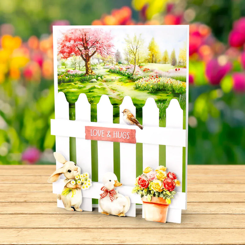 Spring Garden Picket Fence, Card Making Kit-9