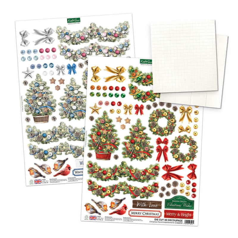 Kit de fabrication de cartes Clôture de jardin Katy Sue Christmas-4