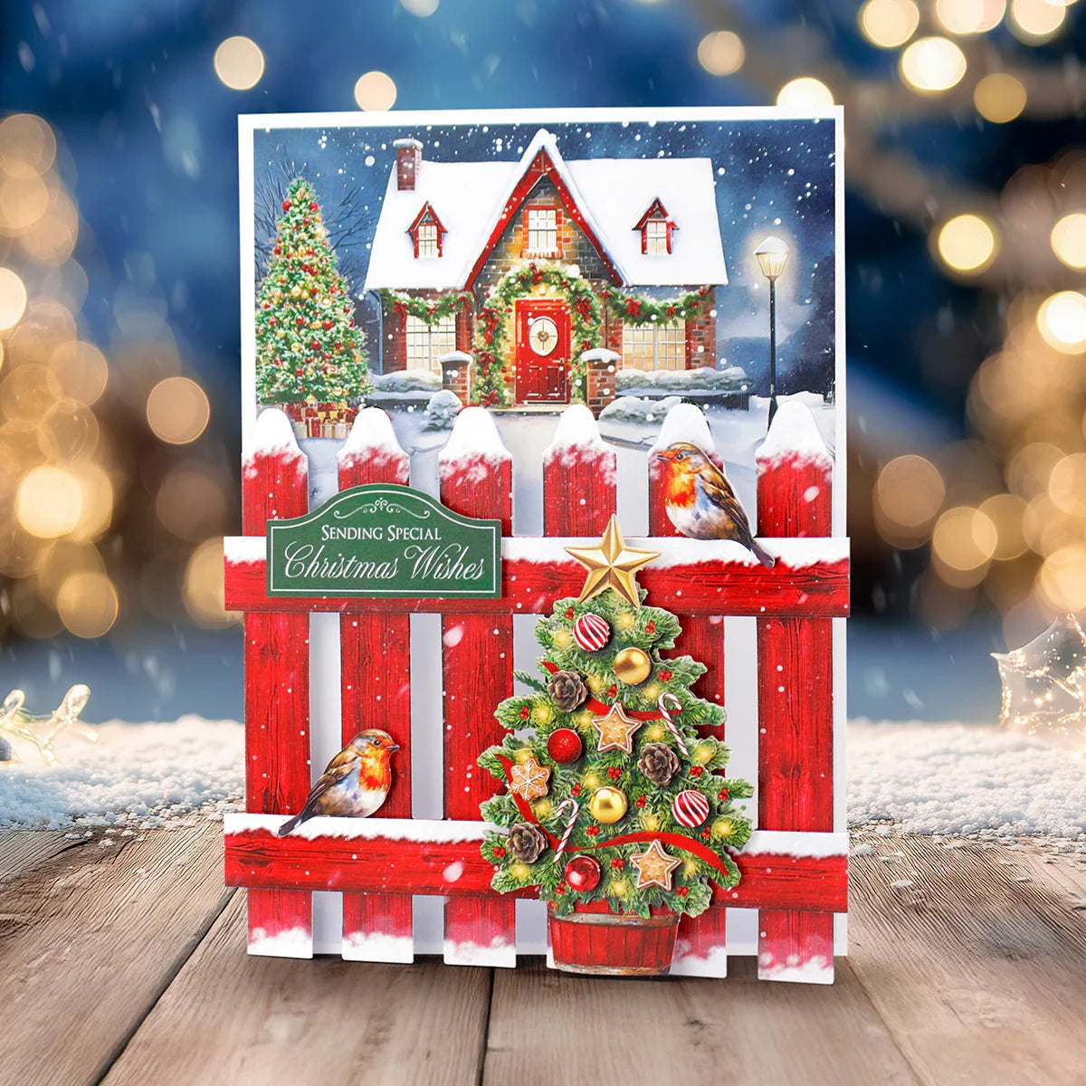 Kit de fabrication de cartes Clôture de jardin Katy Sue Christmas-7