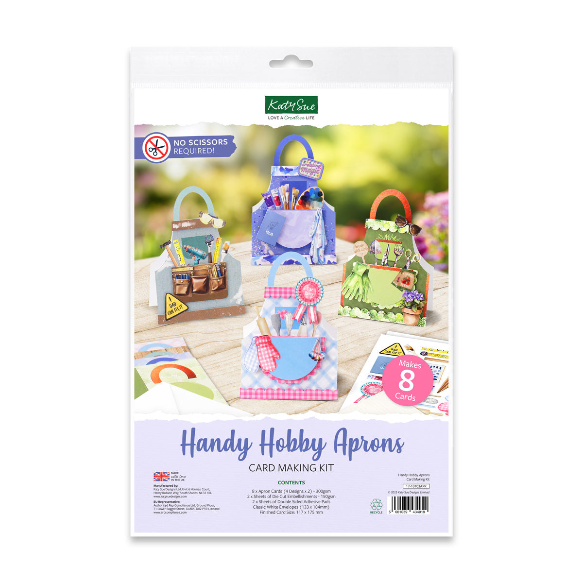 Katy Sue Designs Handy Hobby Aprons Card Making Kit-1