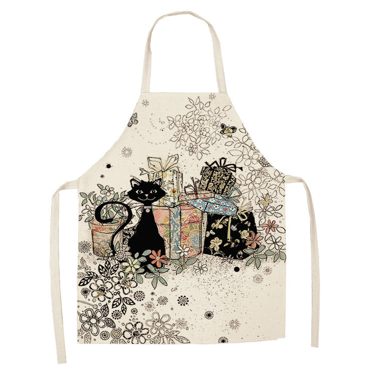 European and American cartoon cute cat apron-16