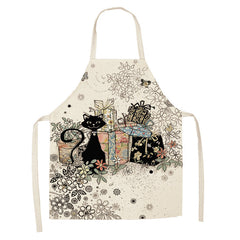 European and American cartoon cute cat apron-16