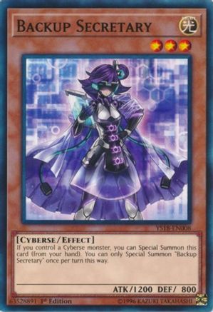 Backup Secretary (YS18-EN008) - Starter Deck: Codebreaker 1st Edition-1