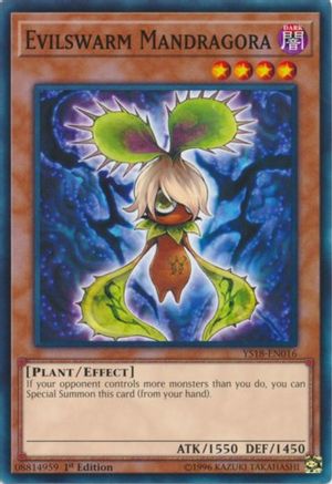Evilswarm Mandragora (YS18-EN016) - Starter Deck: Codebreaker 1st Edition-1