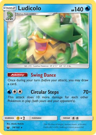 Ludicolo/168 - SM  Celestial Storm Reverse Holofoil-1