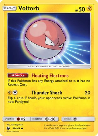 Voltorb 47/168 - SM  Celestial Storm-1