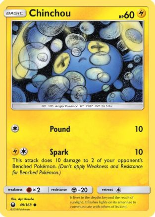 Chinchou 49/168 - SM  Celestial Storm-1