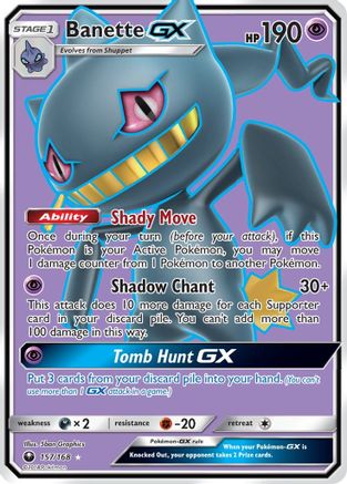 Banette GX (Full Art)/168 - SM  Celestial Storm Holofoil-1