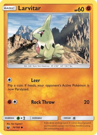 Larvitar/168 - SM  Celestial Storm Reverse Holofoil