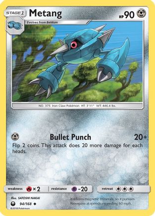 Metang/168 - SM  Celestial Storm Reverse Holofoil